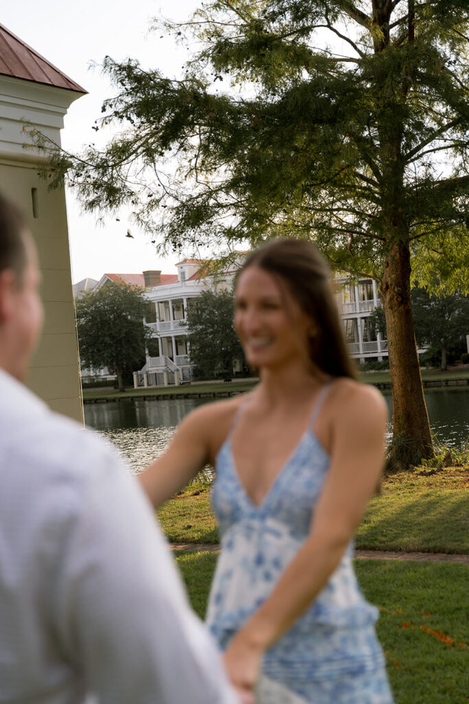 dreamy park engagement photos in Charleston SC