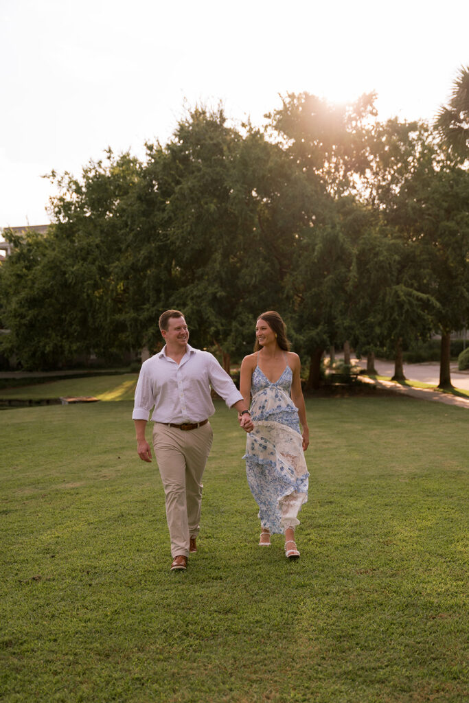 dreamy park engagement photos in Charleston SC