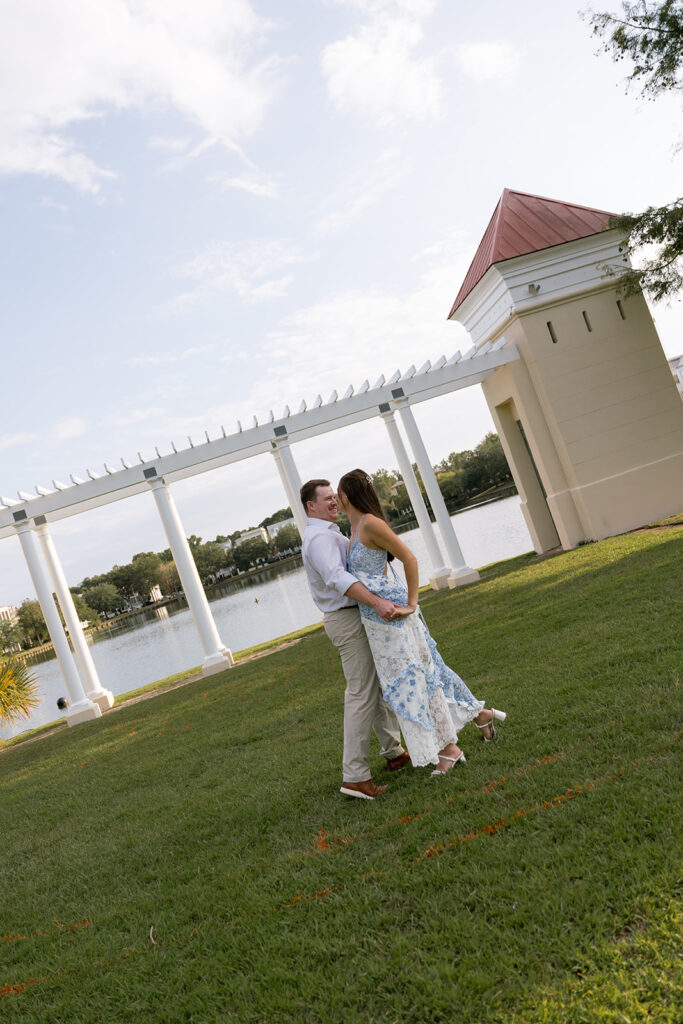 dreamy park engagement photos in Charleston SC